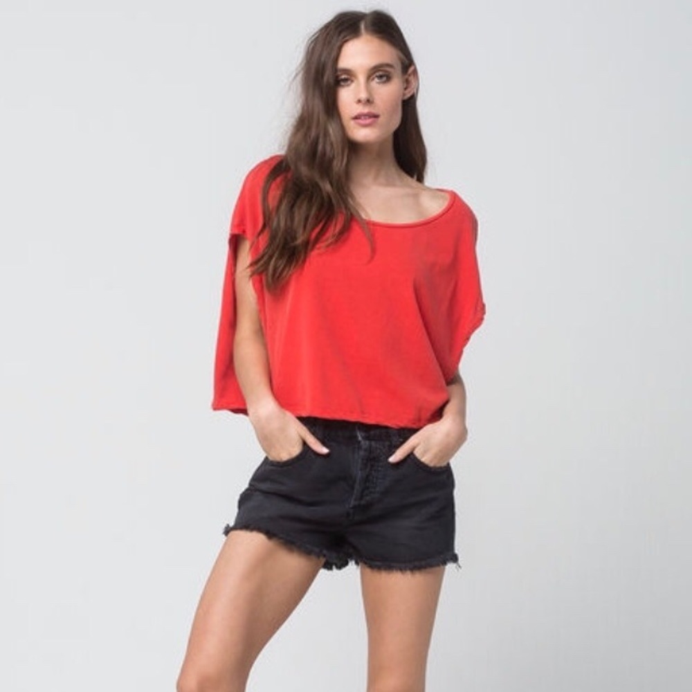 Free People Let It Go Muscle Tee Tulip